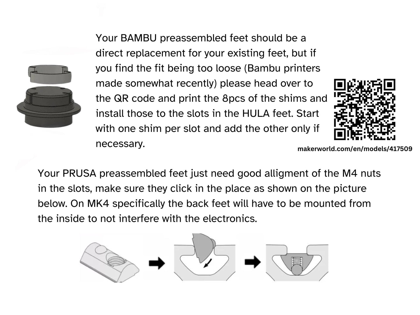 HULA V1 Anti-Vibration Feet for 3D Printers