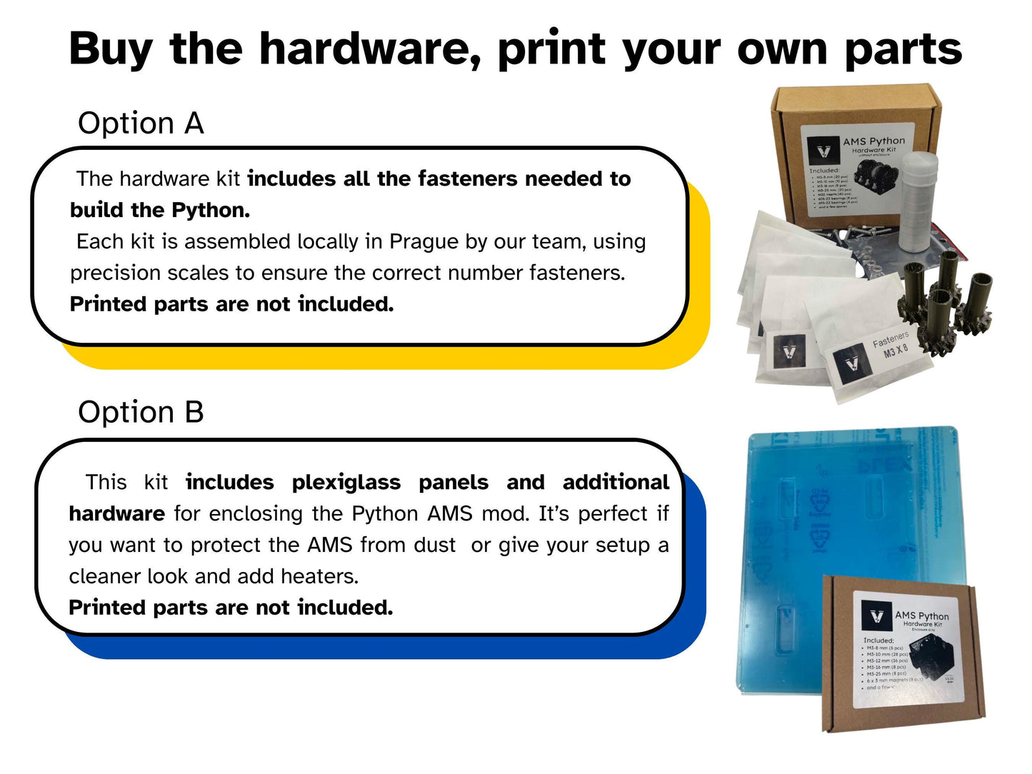 AMS Python hardware and printed kits - use most spools with your AMS! Version 1.05