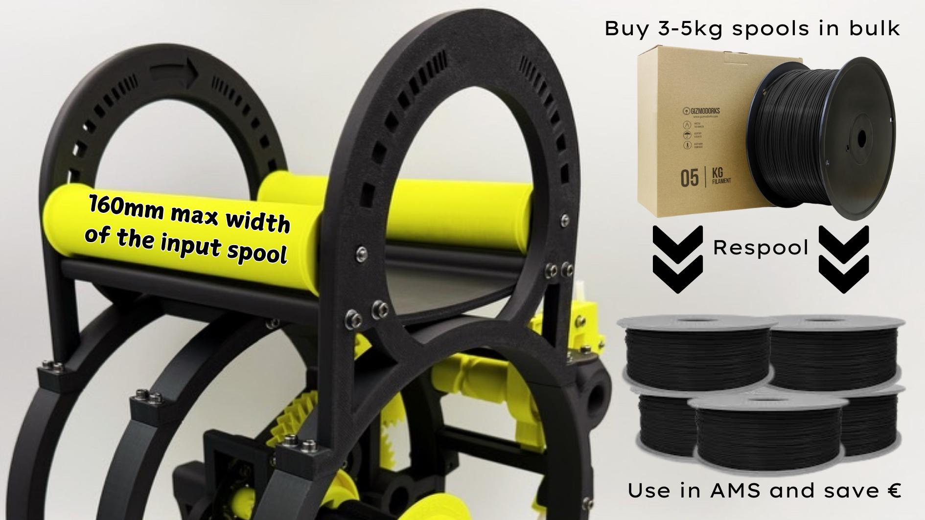 V-Spooler X: Respooler for large spools