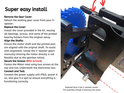V-Spooler X Motor Mod upgrade (MM mod)