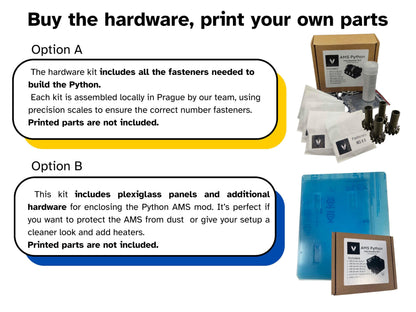 AMS Python hardware and printed kits - use most spools with your AMS! Version 1.05